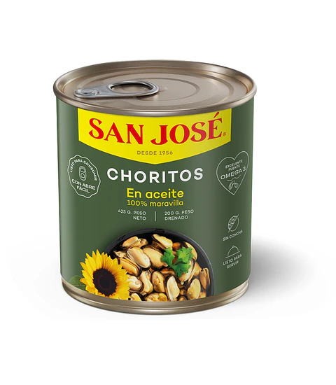 Choritos San José Aceite ( 3 x 425G )