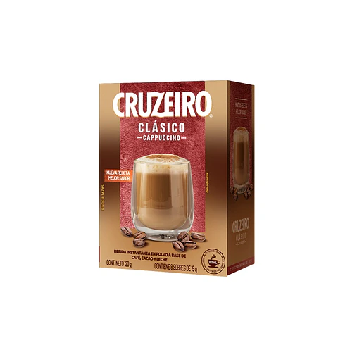 Café Cappuccino Clásico Cruzeiro ( 8 x 15 G )