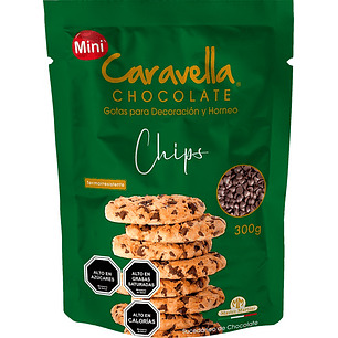 Cobertura de Chocolate Caravella Chips ( 5 x 300 G )