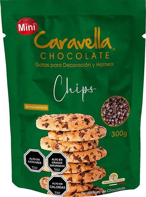 Cobertura de Chocolate Caravella Chips ( 5 x 300 G )