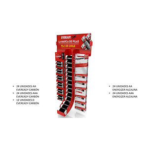 Exhibidor Pilas Eveready Energizer Pequeño ( 1 UD )