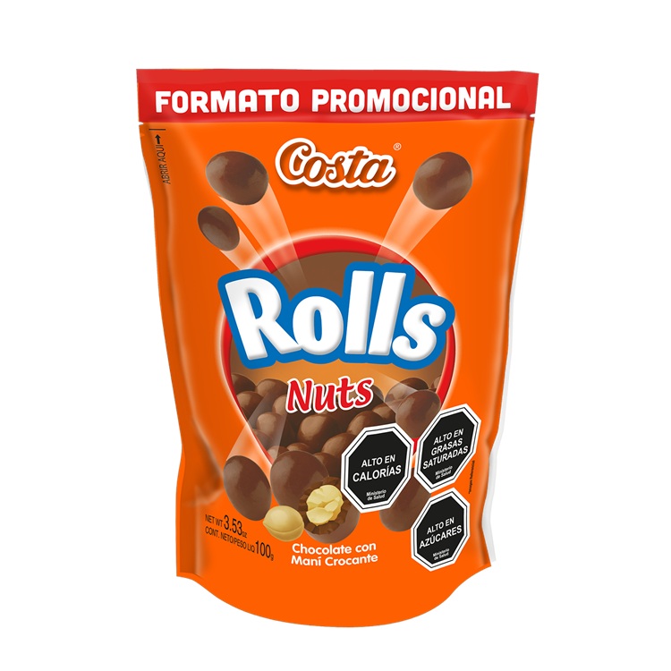 Chocolate Rolls Nuts Costa ( 3 x 100 G ) 1
