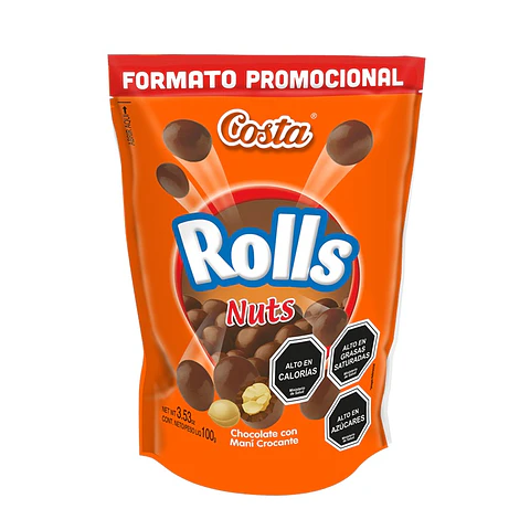 Chocolate Rolls Nuts Costa ( 3 x 100 G )