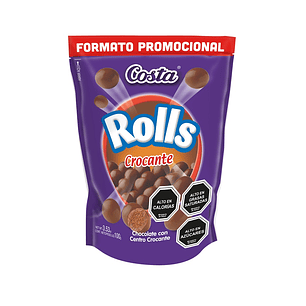 Chocolate Rolls Crocante Costa ( 3 x 100 G )