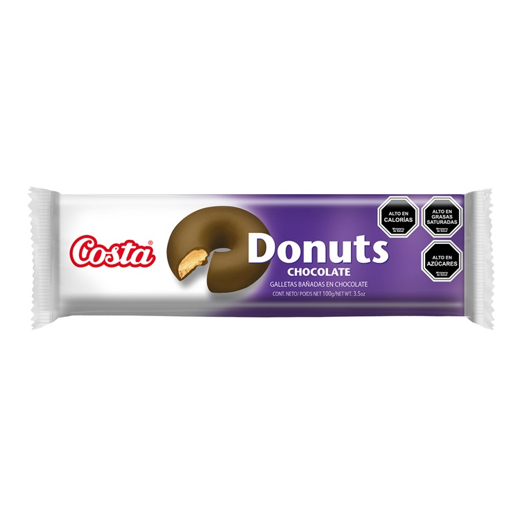 Galleta Donuts Chocolate Leche Costa ( 4 x 100 G ) 1