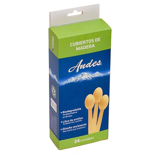 Cucharas de Madera Andes ( 24 UD )
