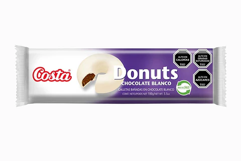 Galleta Donuts Chocolate Blanco Costa ( 4 x 100 G )