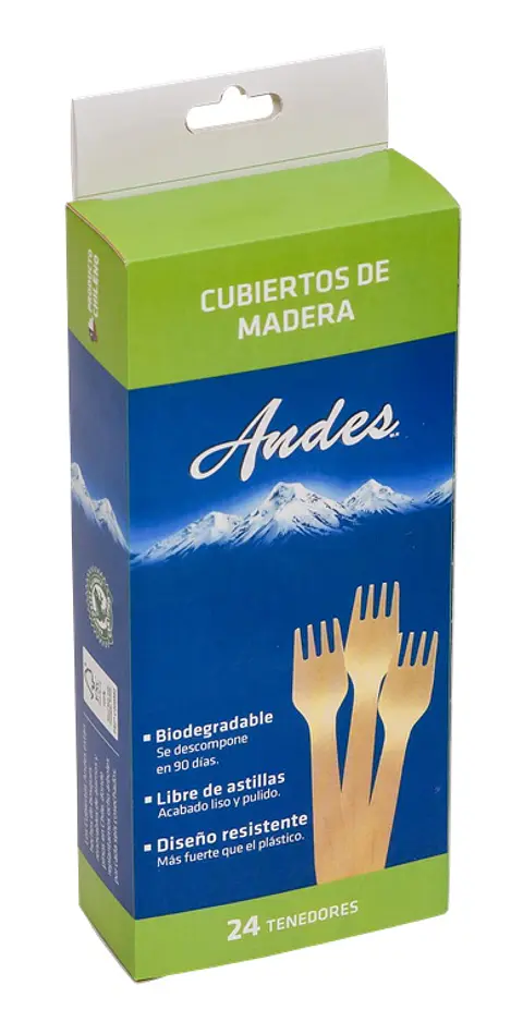 Tenedores de Madera Andes ( 24 UD )