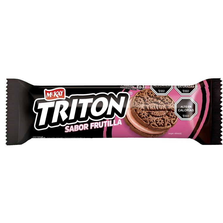 Galletas Triton Chocolate Relleno Frutilla ( 5 x 116 G ) 1