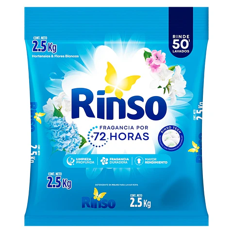Detergente en Polvo Rinso Hortensias y Flores Blancas ( 2.5 KG )