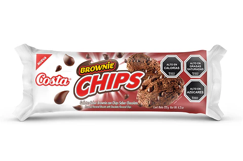 Galleta Brownie Chips Costa ( 4 x 120 G )