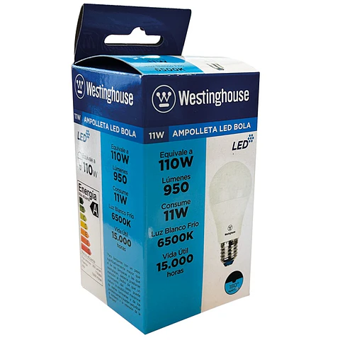 Ampolletas Led Luz Blanca 11 Watts Westinghouse ( 6 UD )