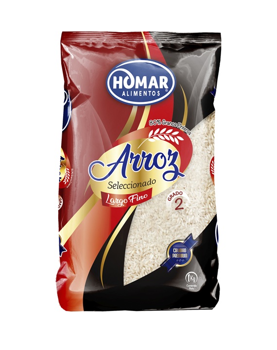 Arroz Grado 2 Largo Fino Homar ( 5 x 1 KG )