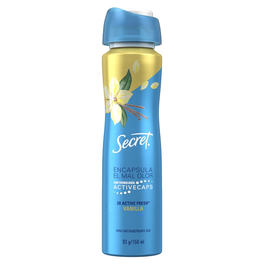 Desodorante Antitranspirante en Aerosol Secret Vainilla  ( 3 x 93 G ) 1