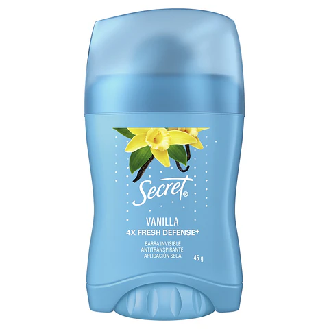 Desodorante Antitranspirante en Barra Secret Vainilla  ( 3 x 45 G )