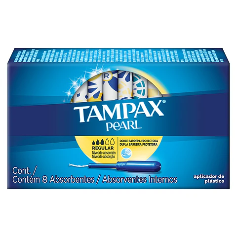Tampones Tampax Pearl Regular con Aplicador ( 4 x 8 UD )
