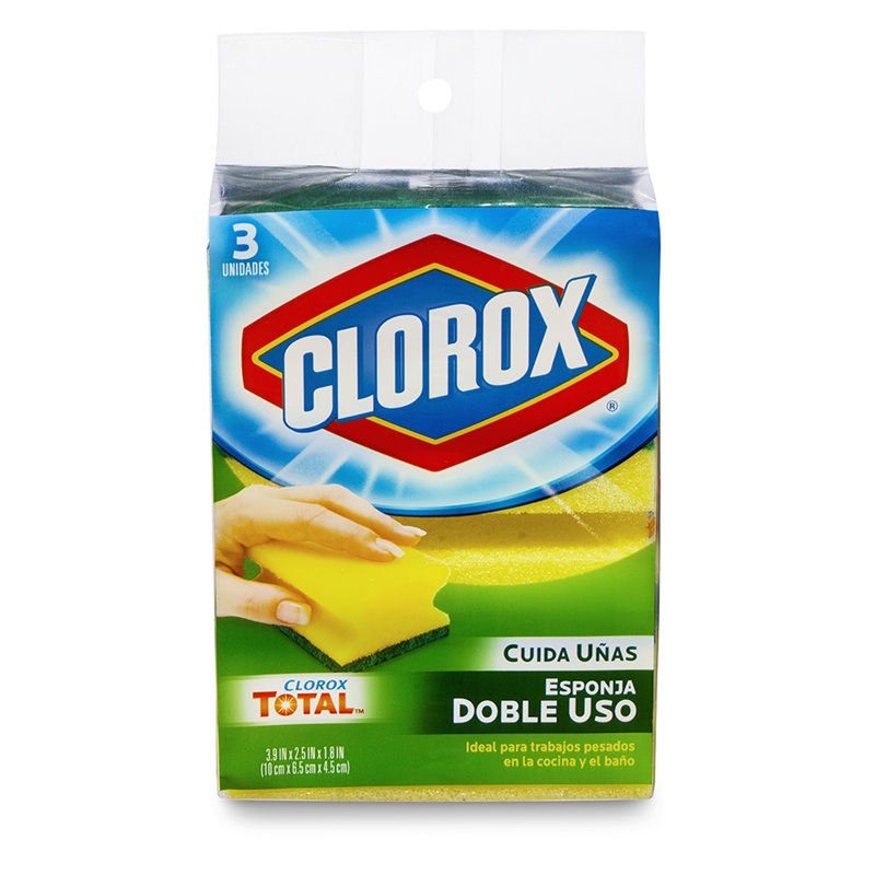 Esponja Doble Uso Cuida Uñas Clorox ( 2 x 3 UD ) 1