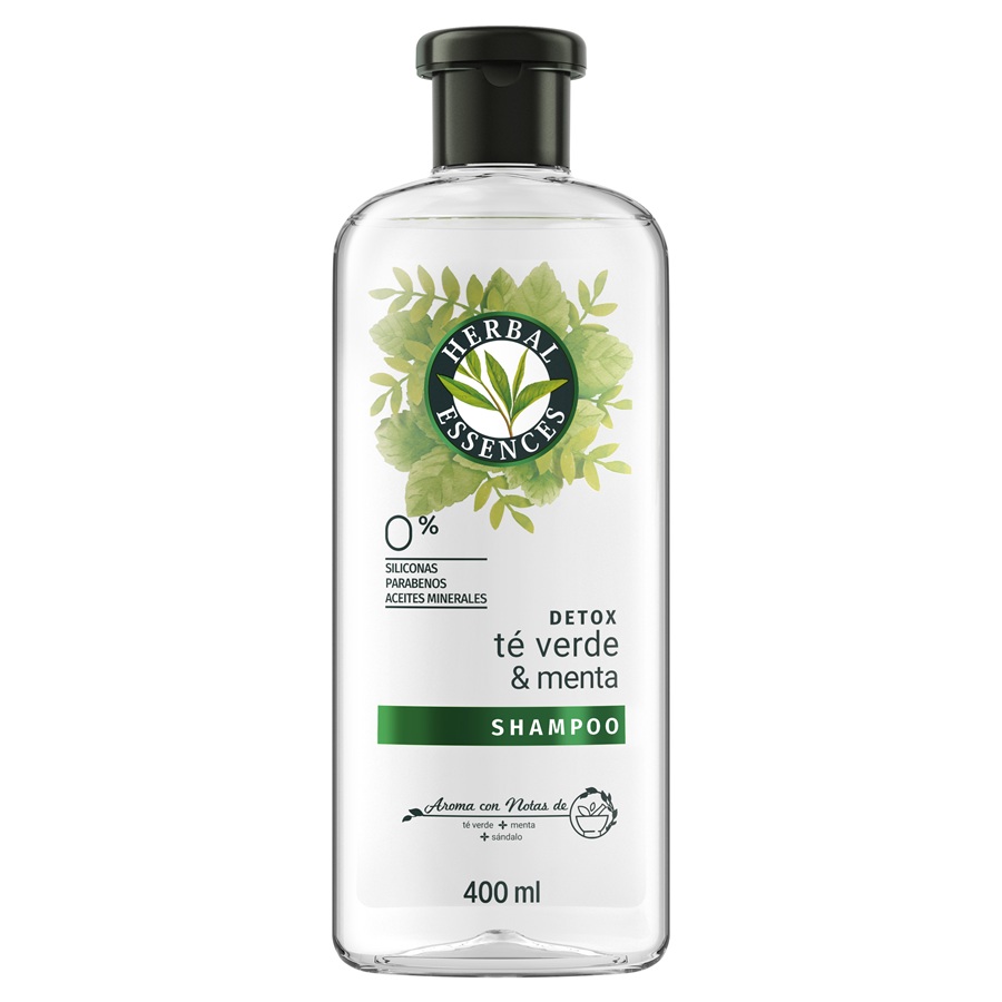 Shampoo Herbal Essences Té Verde y Menta ( 2 x 400 ML ) 1