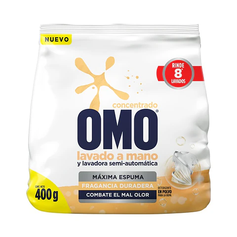 Detergente en Polvo Omo Lavado a Mano ( 5 x 400 G )