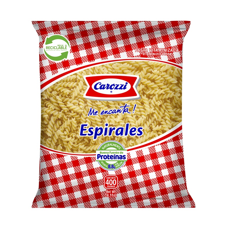 Fideos Espirales 49 Carozzi ( 5 x 400 G ) 1