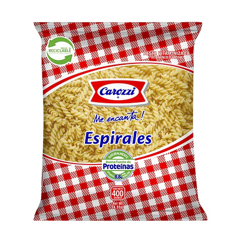 Fideos Espirales 49 Carozzi ( 5 x 400 G )