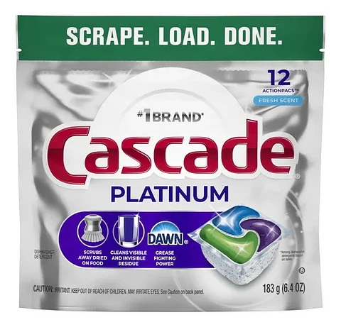 Detergente Lavavajillas Cascade Platinum Fresh ( 12 Tabletas )