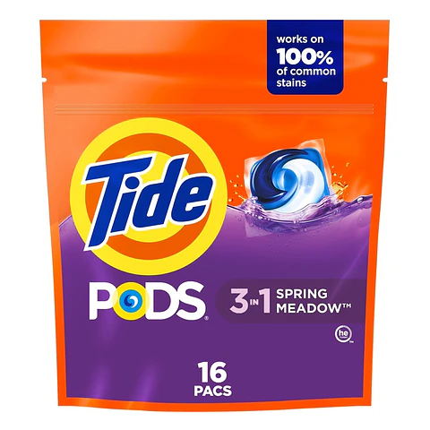 Detergente Cápsulas 3 en 1 Tide Spring Meadow Pods ( 16 Cápsulas )