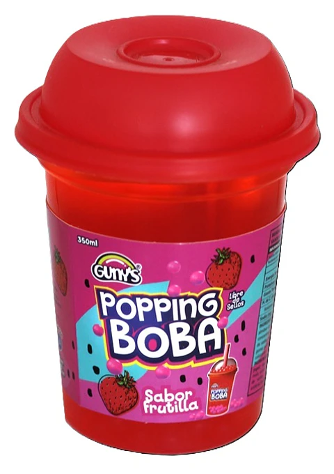 Bebida Popping Boba Frutilla Gunys ( 3 x 350 ML )