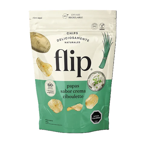 Chips Papa Frita Crema Ciboulette Flip ( 3 x 140 G )