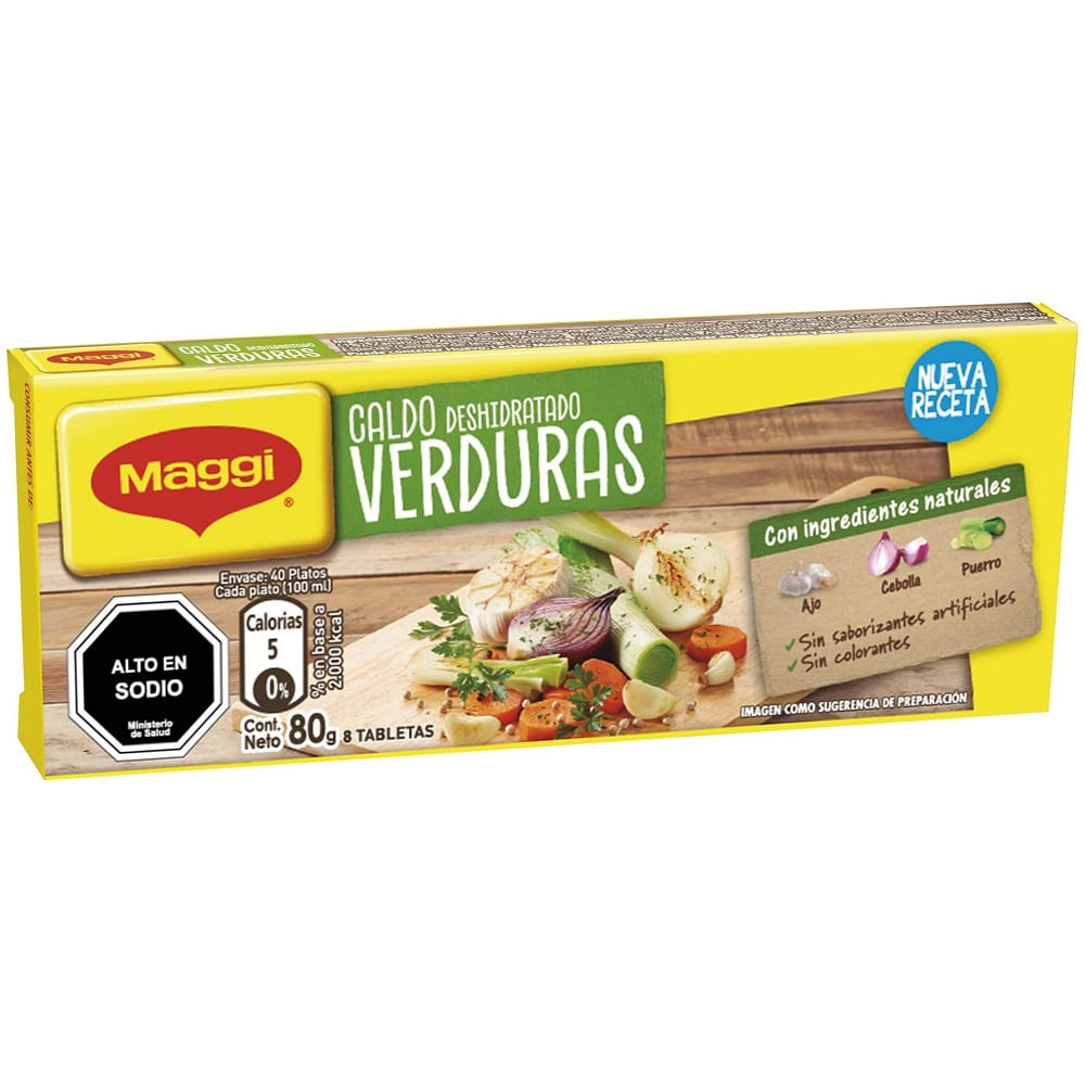 Caldo Maggi Verduras ( 5 x 8 Tabletas ) 1