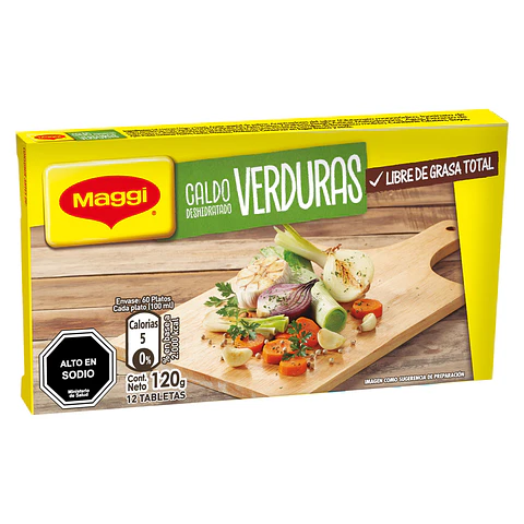 Caldo Maggi Verduras ( 5 x 12 Tabletas )