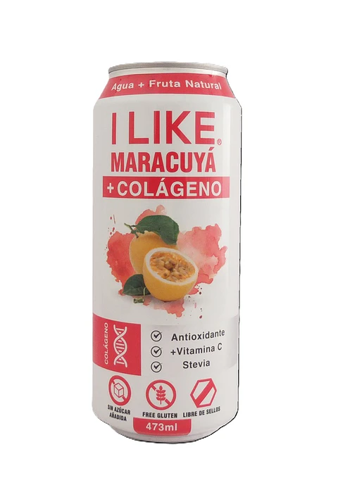 Agua Maracuyá Colágeno I Like ( 3 x 473 ML )