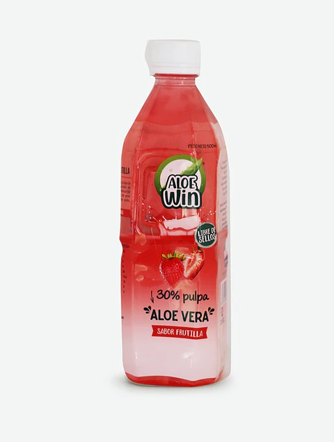 Jugo Aloe Vera Aloe Win Frutilla ( 6 x 500 ML )