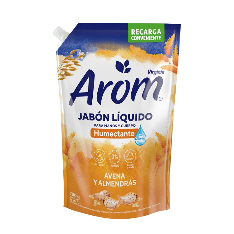 Jabón Líquido Avena y Almendras Doypack Arom ( 2 x 750 ML ) 1