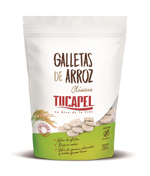Galletas de Arroz Clásicas Tucapel ( 3 x 150 G )