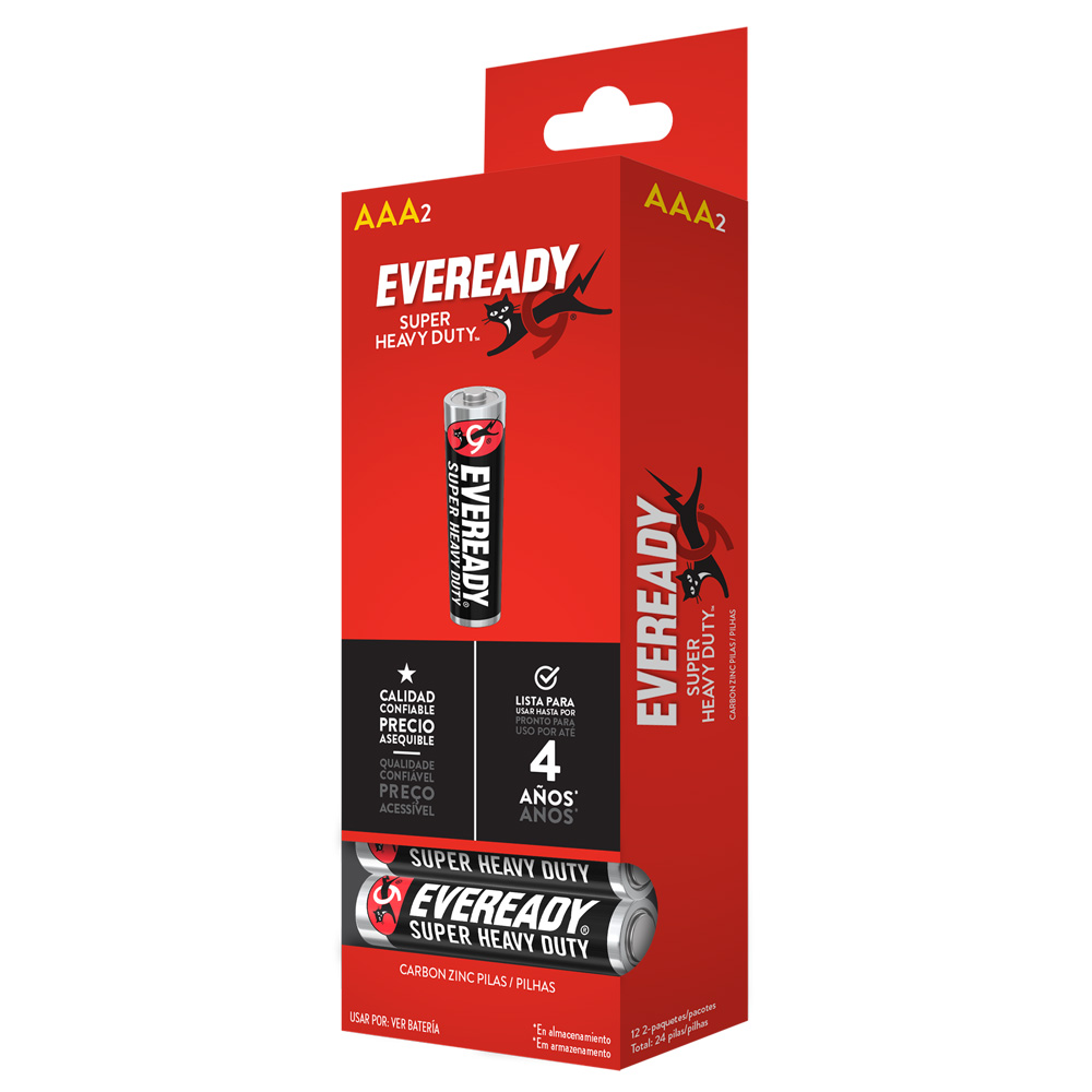 Pilas Carbón Eveready AAA ( 24 UD ) 1
