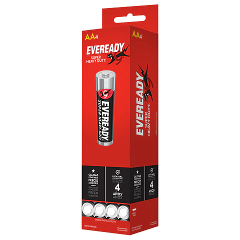 Pilas Carbón Eveready AA ( 60 UD )
