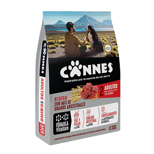 Alimento Perro Adulto Carne y Cereal Cannes ( 3 KG )