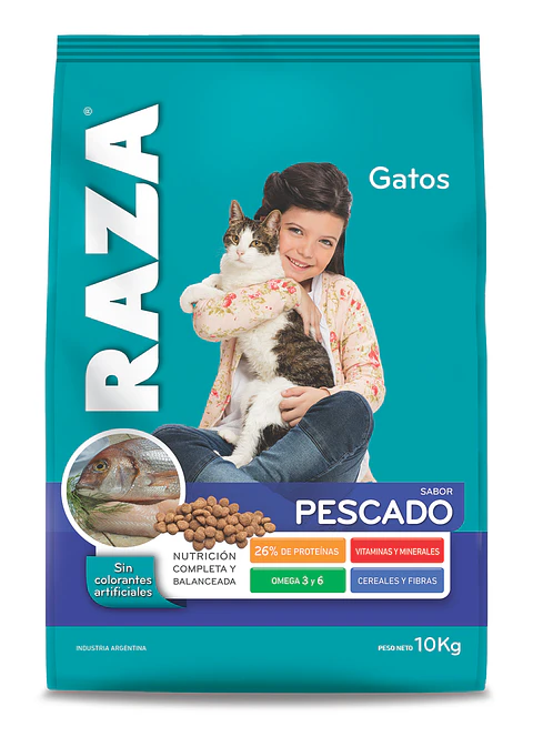 Alimento Gato Adulto Pescado Raza ( 10 KG )