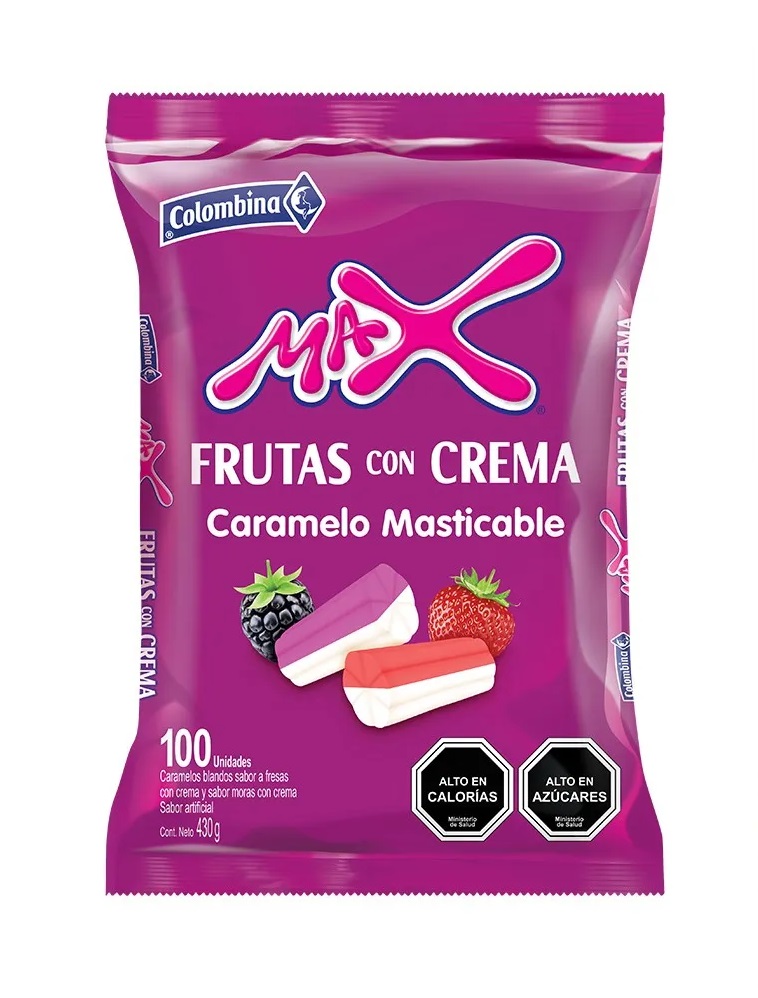 Masticables Max Frutas con Crema Colombina ( 430 G ) 1