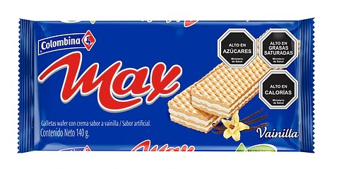Galletas Oblea Max Vainilla Colombina ( 3 x 140 G )