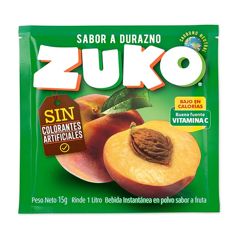 Jugo en Polvo Zuko Durazno ( 10 UD )