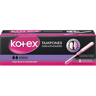 Tampones Kotex Mini con Aplicador ( 4 x 8 UD )