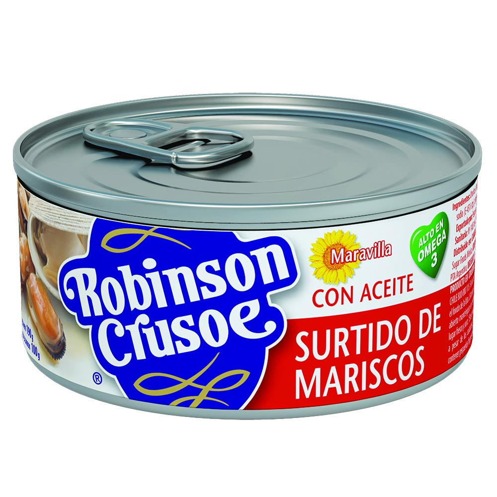 Surtido de Mariscos Robinson Crusoe Aceite ( 3 x 190 G ) 1