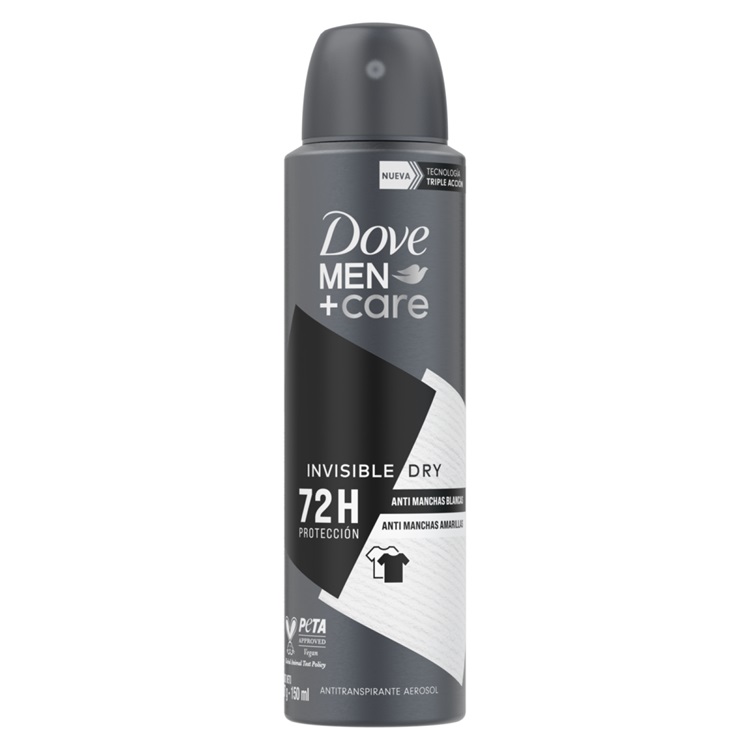 Desodorante Antitranspirante Aerosol Dove Men Invisible Dry ( 3 x 150 ML ) 1