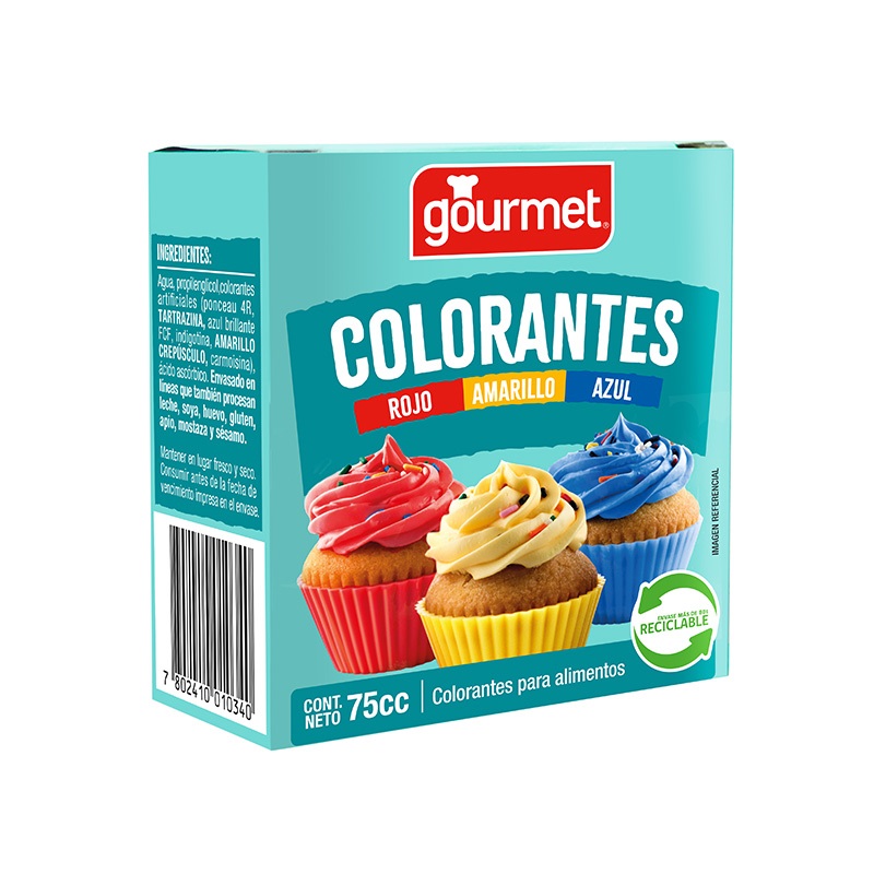 Colorante Tradicional Gourmet ( 3 x 75 ML )