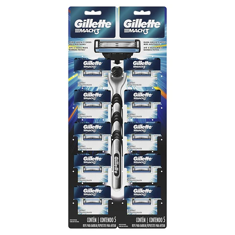 Repuesto Máquinas Afeitar Gillete Mach 3 ( 10 UD )