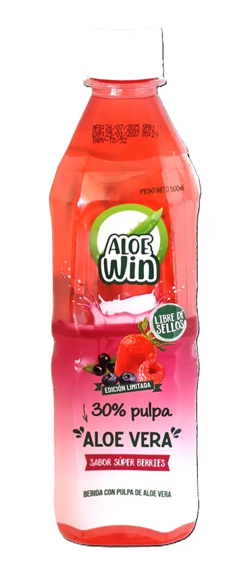Jugo Aloe Vera Aloe Win Súper Berries ( 6 x 500 ML )