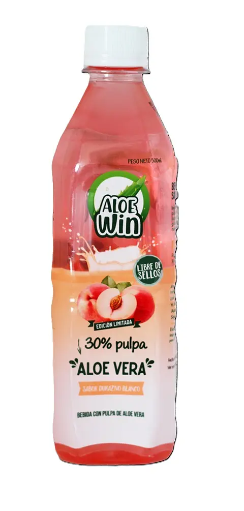 Jugo Aloe Vera Aloe Win Durazno ( 6 x 500 ML )