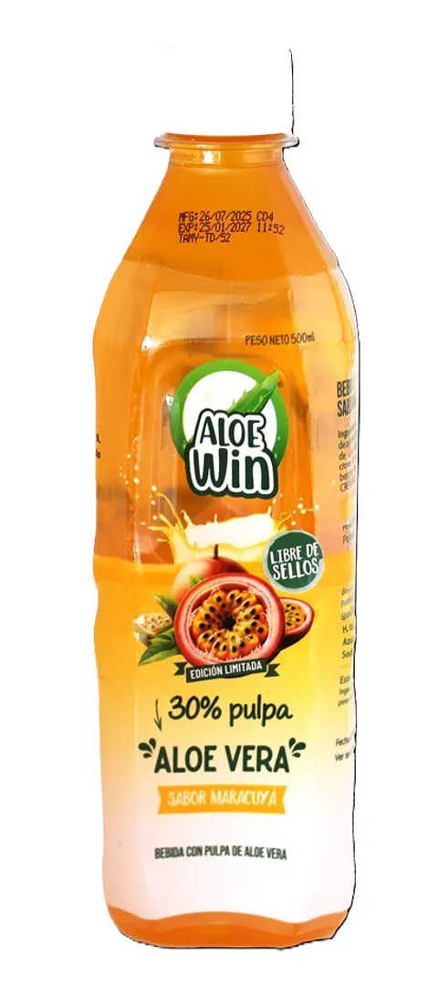 Jugo Aloe Vera Aloe Win Maracuyá ( 6 x 500 ML )